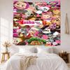 Masha Bear Wall Decor Tapestry Art For Pet Memorial Birthdaywedding Party Backdrop Family Gift
