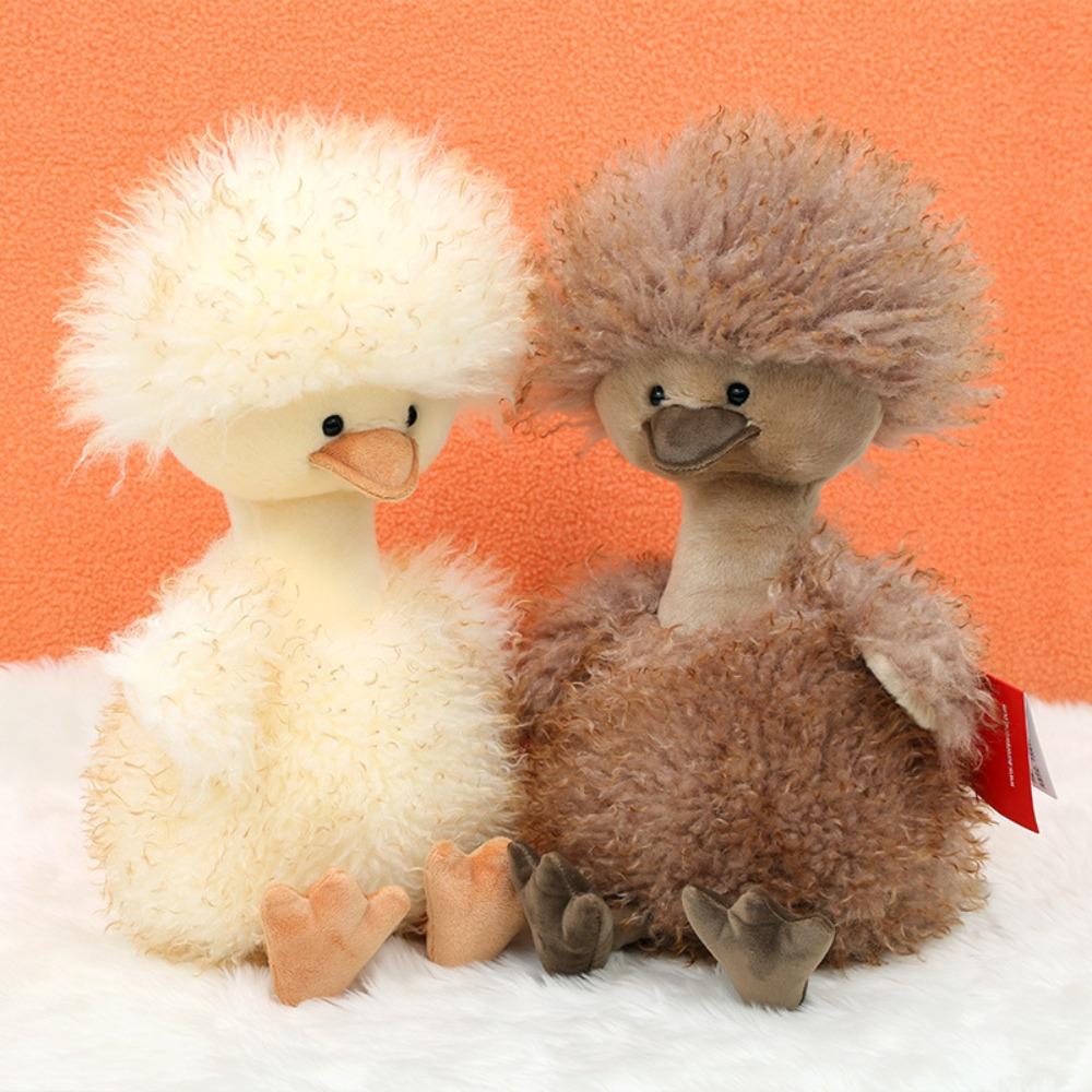 PP Cotton Cartoon Duck Doll Fluffy Curly Duck Plush Creative   Home Decor