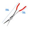 13 In Needle Nose Pliers with Fine Pointed Nose and Double Joint Design for Tight Area Bending, Pulling, and Small Part Positioning