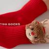 Babysocken für Jungen Mädchen Winter Warm Rot Weihnachten Kinder Anti-Rutsch Boden Kleinkind Socken Weihnachten Niedlich Elch Baum Schneemann Socke 0-3T