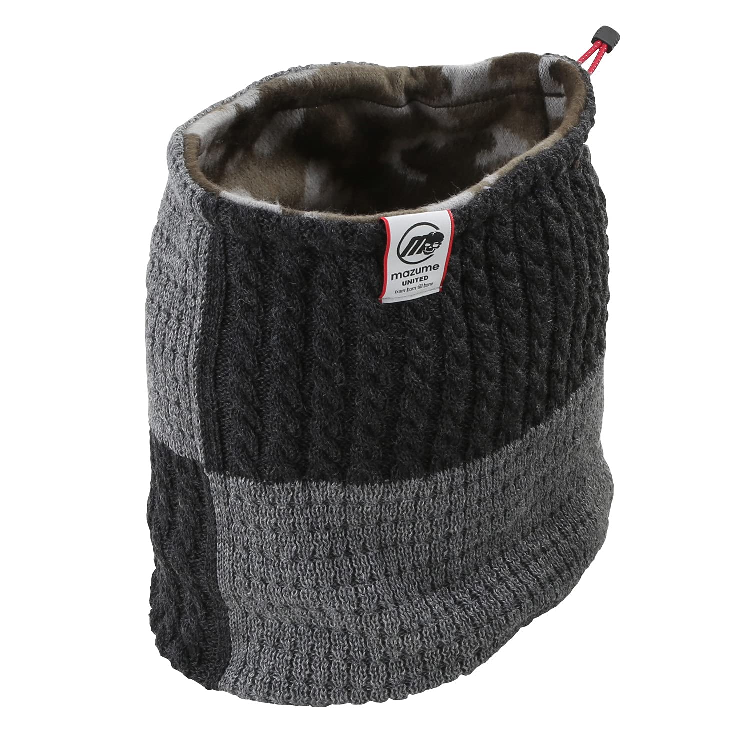 

Mazume Patchwork Neck Warmer Charcoal F MZCP-F567-01 древесный уголь