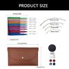 9Pairs Interchangeable Knitting Needle Set 3mm-6.0mm with Case Aluminum Circular Knitting Needle for Beginner Knitting