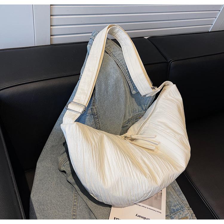 2025 New Summer Bag Lazy Style Casual Versatile Dumpling Bag Large Capacity Red Shoulder Crossbody Bag