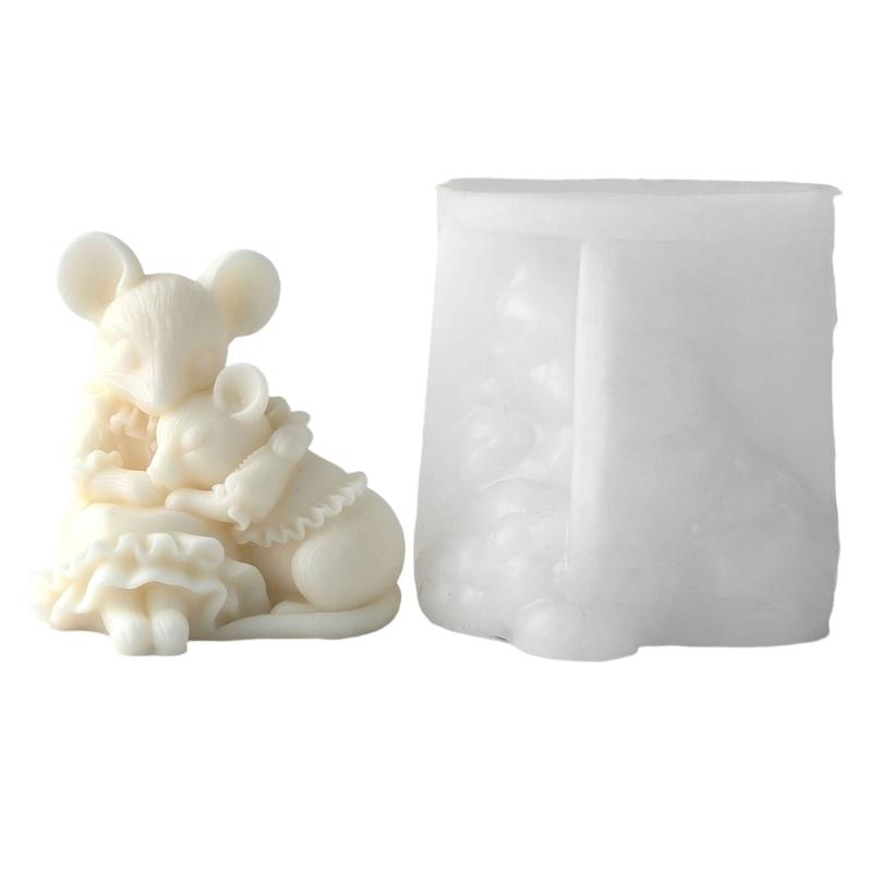 Stereoscopic Mouse Candle Making Silicone Mold Food Safe Easily Release Perfect For DIY Enthusiasts Gift Crafting