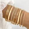 Multipurpose Bohomian Styles Bracelets Simple Geometric Wide Band Jewelry Accessory Set Portable for Women Ladies