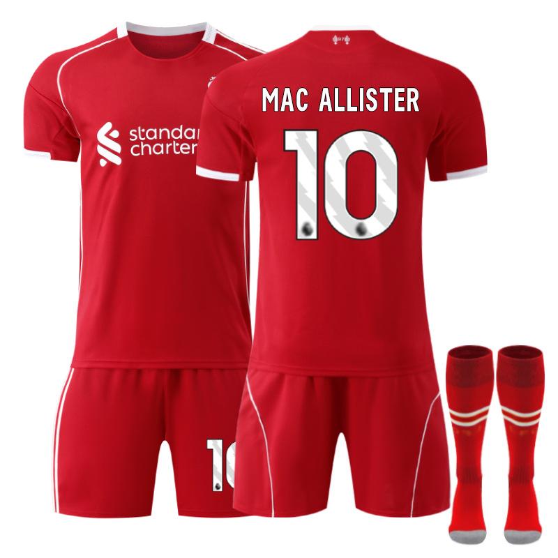 2 Liverpool domácí č.. 1 dres Salah Wirtz Isaac fotbalový dres sada pánská 2 Rota