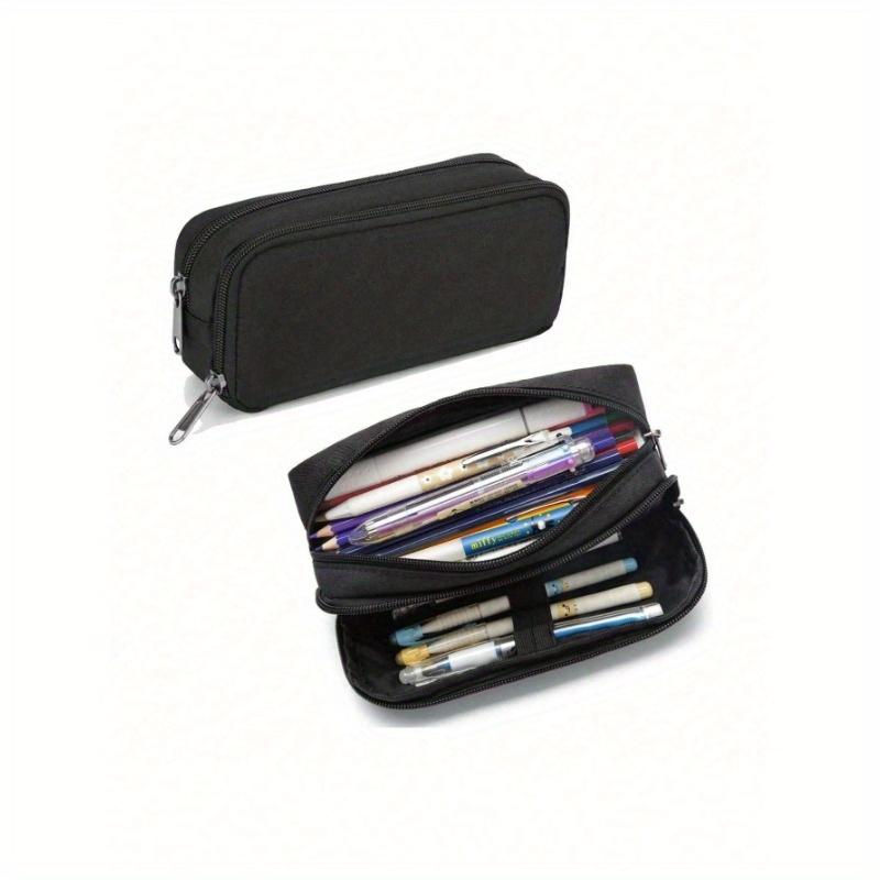 

1 шт. Пенал большой вместимости Простая черная сумка для ручек Прочный взрослый Многофункциональный органайзер для канцелярских принадлежностей Сумка для хранения Косметичка для школьных канцелярских принадлежностей one-size чёрный