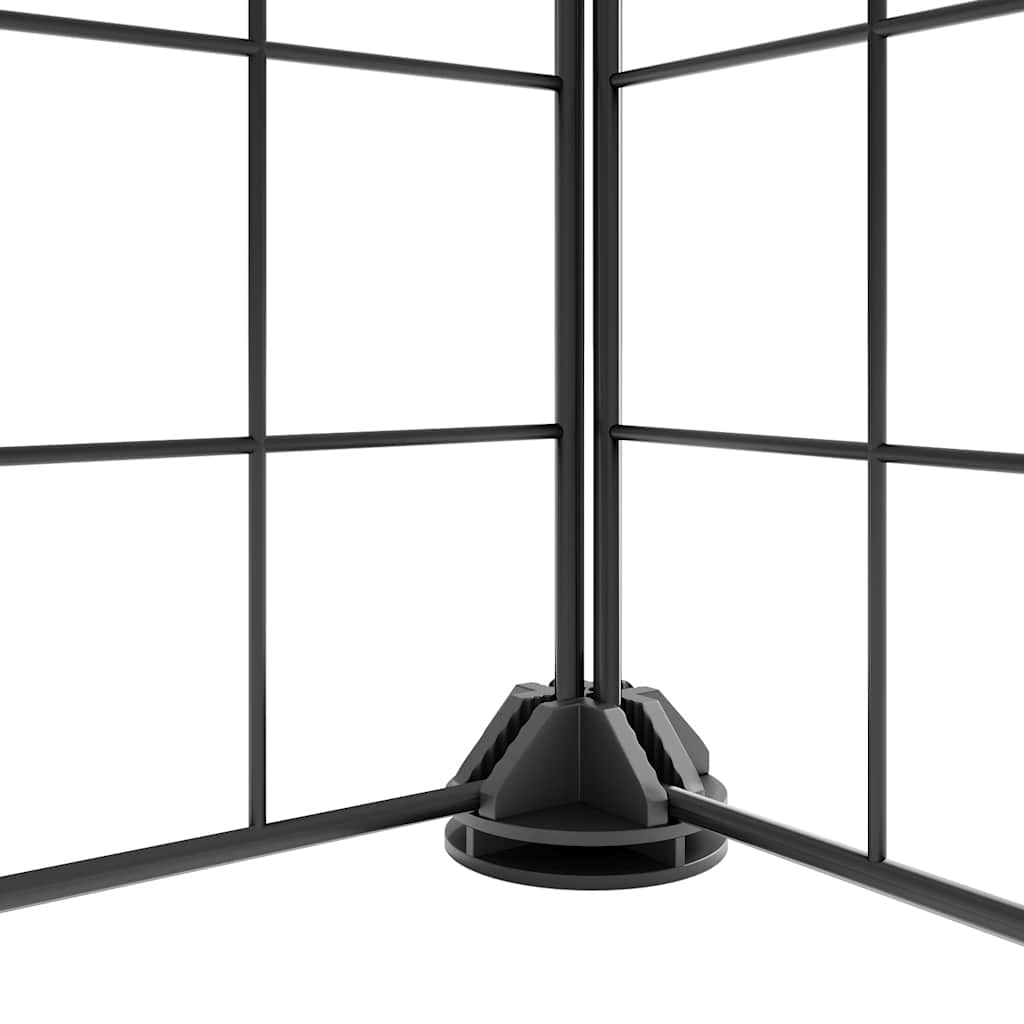 28 Piece Pet Cage with Door Black 35 X 35 Cm Steel