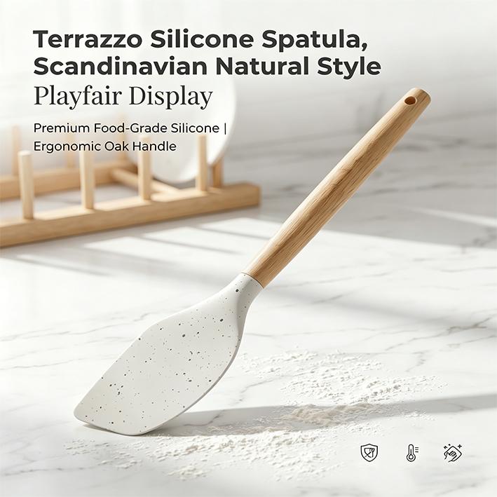 

Integrated silicone scraper - Food-grade, high-temperature resistant, household baking scraper for use at home 32cm*5.5cm