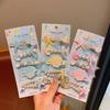 5Pcs Girls Cute Hair Clips Colorful Starfish Shell Pearl Design Duckbill Clip Children's Side Broken Hair Clips Mermaid Princess Hairpin Headdress