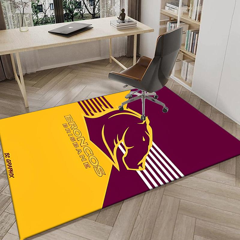 Brisbane Broncos Area Rug Office Rug, Chair Rug, Decor Carpet Livingroom Bedroom Mat, Large Size Fan Gifts Christmas Gifts