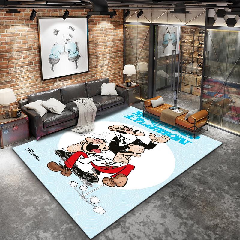 Mort Phil Mortadelo Y Filemon Carpet Rug for Living Room Bedroom Home Sofa Decoration,Kids play Nonslip Floor Mat