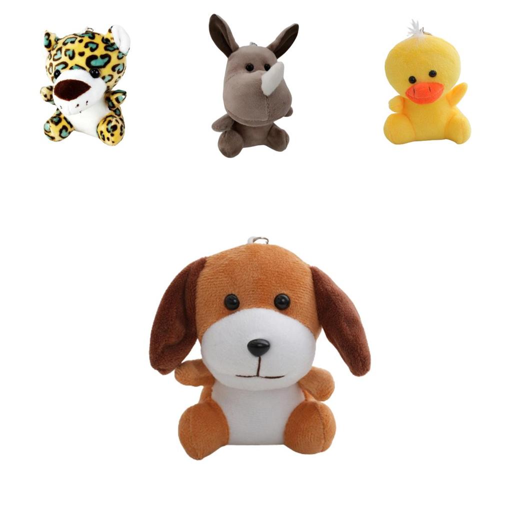 Wholesale Forest Animal Claw Machine Dolls Four Inch Tiger And Lion Plush Toys, Keychain Decorations And Accessories Plush, Pp Cotton, Customizable)