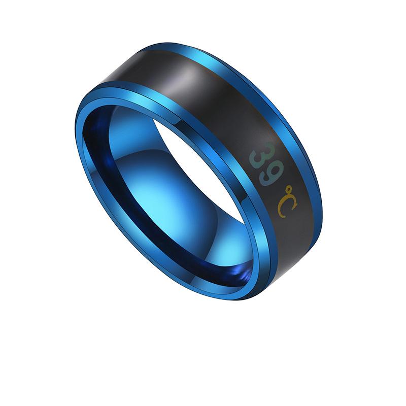 Smart Temperature-Sensitive Stainless Steel Couple Ring - European & American Fashion Jewelry