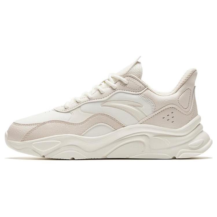 New Anta Little Millennium Anti Slip Wear Resistant Low Top Casual Shoes Women's Ecru 922348826-6