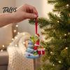 Christmas Tree Hanging Ornaments Green Elf Ornament, Flat Acrylic Pendant Decorations for Car Rearview Mirror Backpack, Festive Holiday Unique