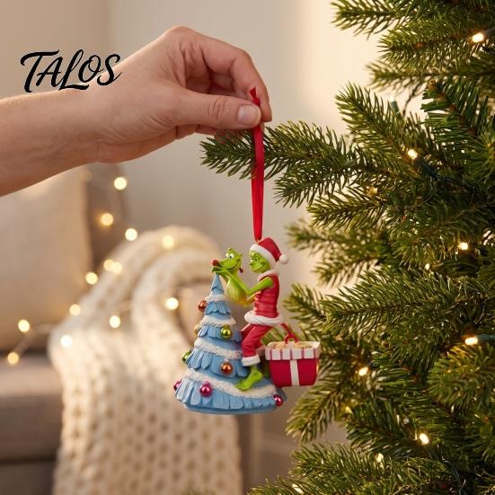 Christmas Tree Hanging Ornaments Green Elf Ornament, Flat Acrylic Pendant Decorations for Car Rearview Mirror Backpack, Festive Holiday Unique