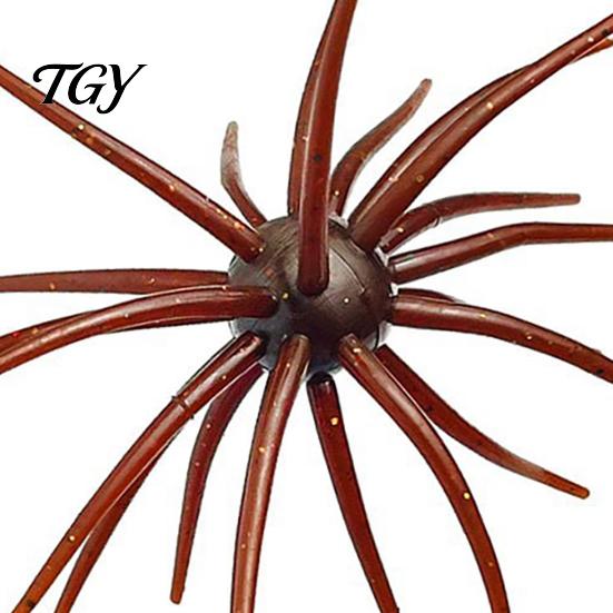High Resilience Baits 5Pcs Bionic Sea Urchin Lure, 4cm/0.5g, 7cm/1.6g, 9cm/2.8g, 11cm/8.7g Floating Soft Artificial Bait, Fuzzy Lure for Freshwater