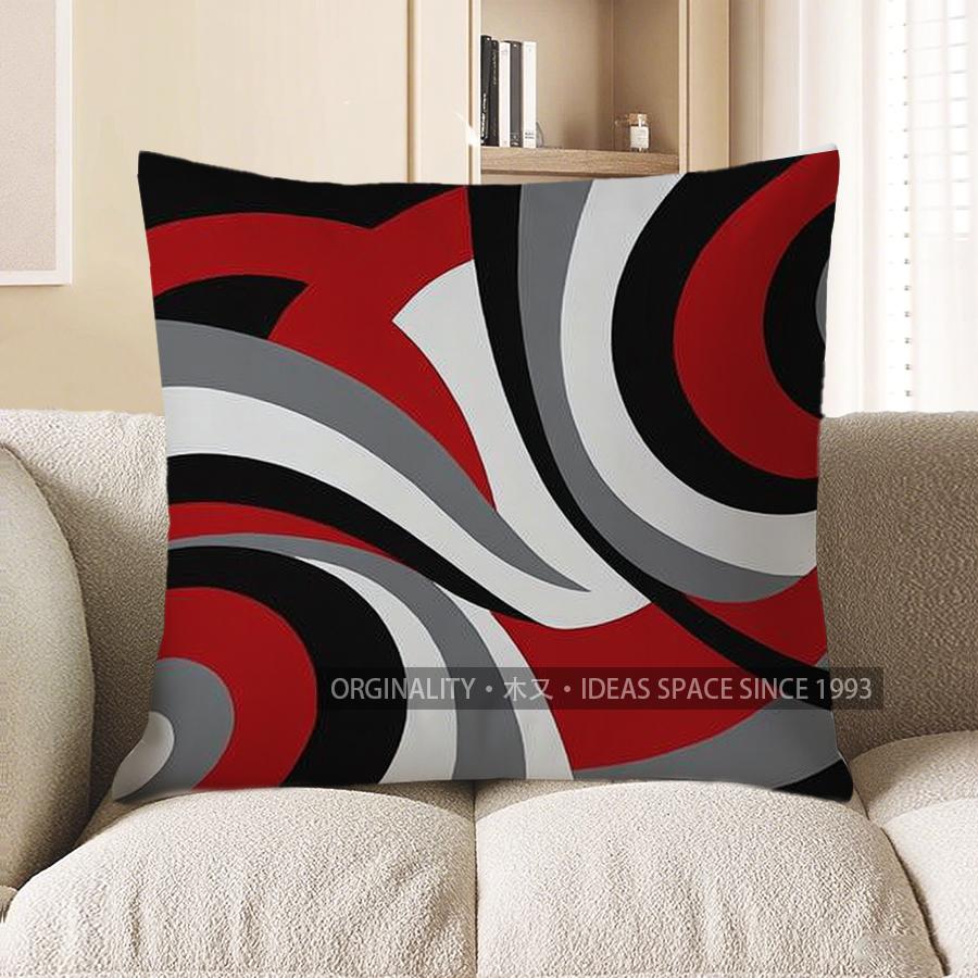 Home Decor Modern Abstract Pattern Throw Pillow Cover Pattern Cushion Cover Suitable For Sofa Bedroom Car Pillow Cover