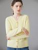 Chic Candy Color Women's Cashmere Cardigan - Slimming Long Sleeve Autumn/Winter Top