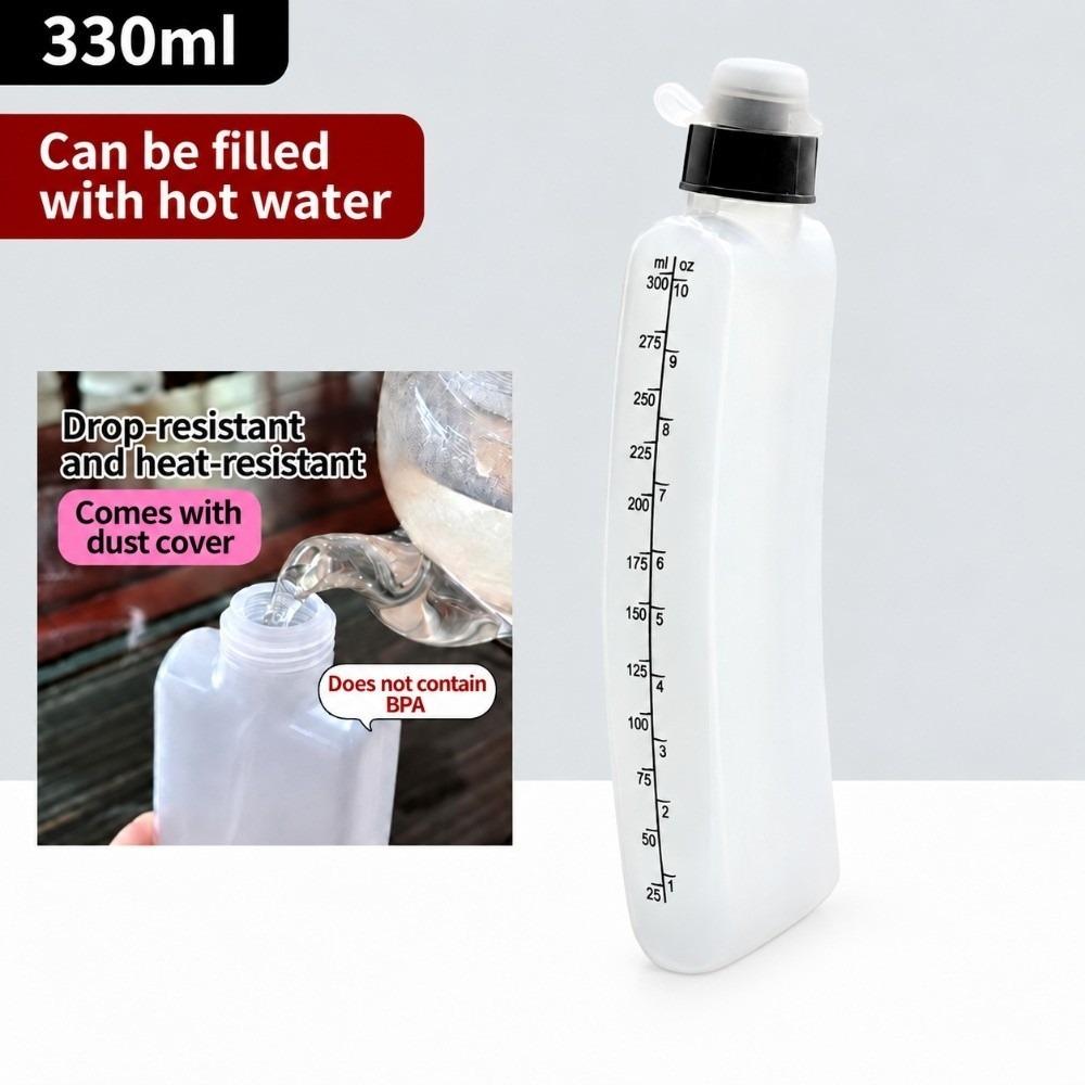 Portable Curved Water Flask 180/330/350ml Squeezing Water Bottle Running Water Bottle  Fitness
