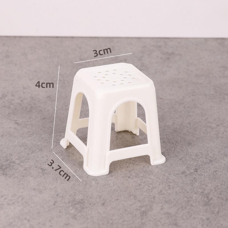 Miniature Dollhouse Stool Chair Toy - Playhouse Accessory