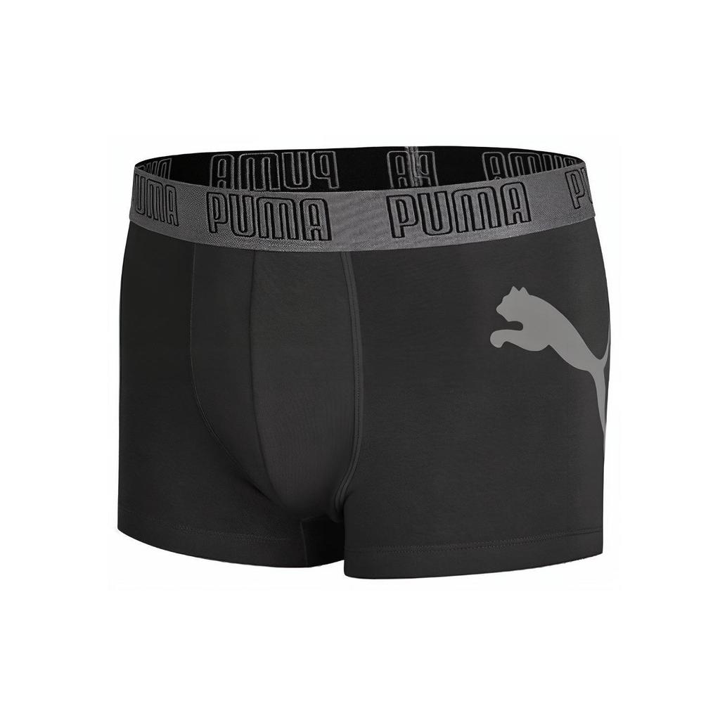 Puma Bedruckte Logo Boxershorts Atmungsaktive Lässige Trunks 3er-Pack Herren Unterwäsche Schwarz Grau 701229117