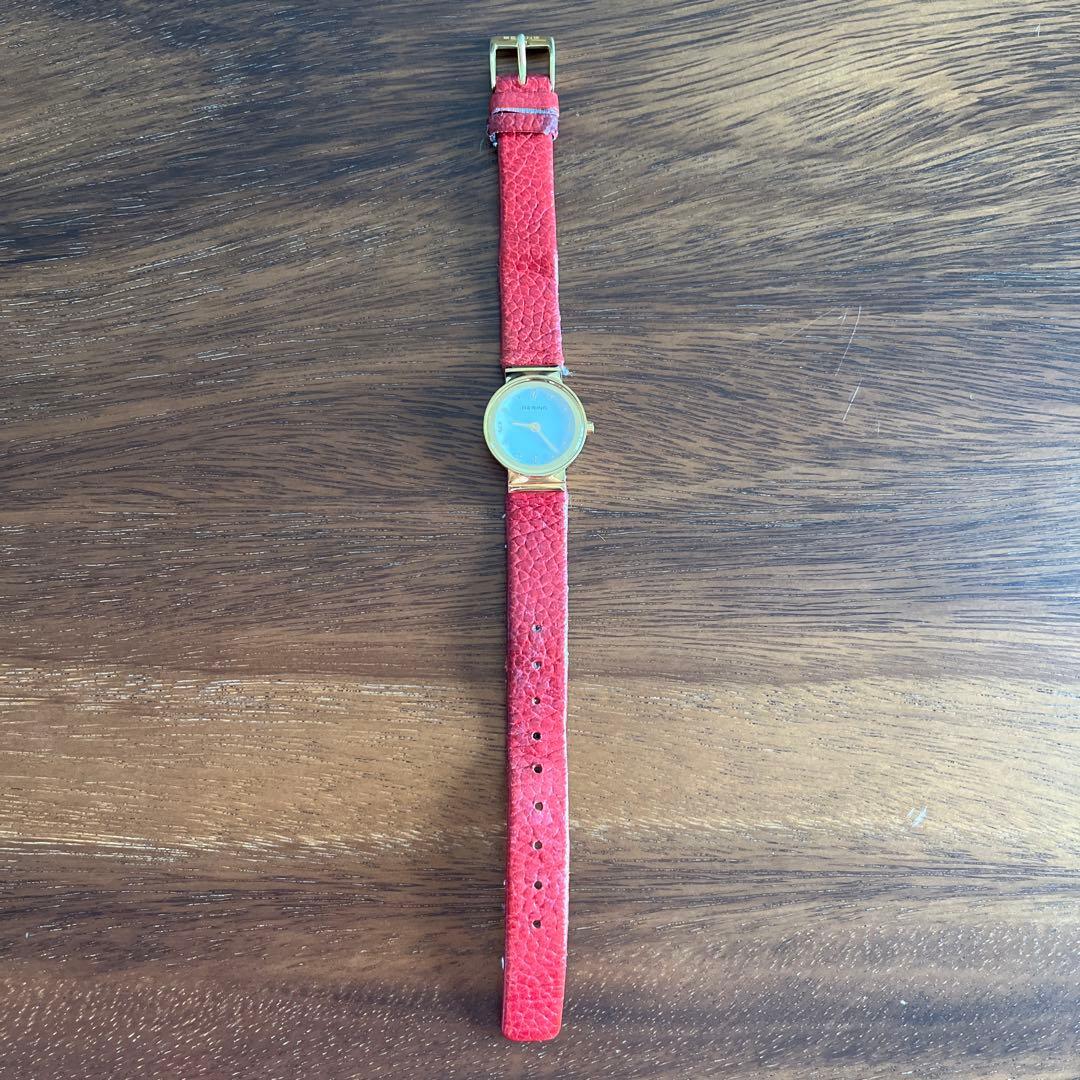 Used BERING ladies watch gold red