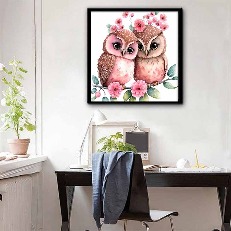 New Arrival 5D DIY Full Circle Diamond Painting "Painted Owl" Embroidery Cross Stitch Home Decor Gift