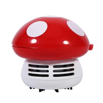 Niedlicher Mini-Pilzförmiger Desktop-Tastatur-Eckenstaubsauger-Kehrer Neu (rot)