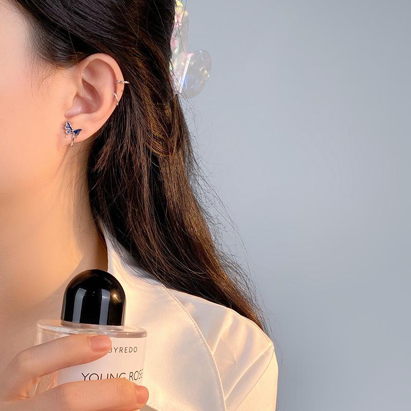 Liquid Butterfly Earrings for Women's Earrings Niche Design New Light Luxury