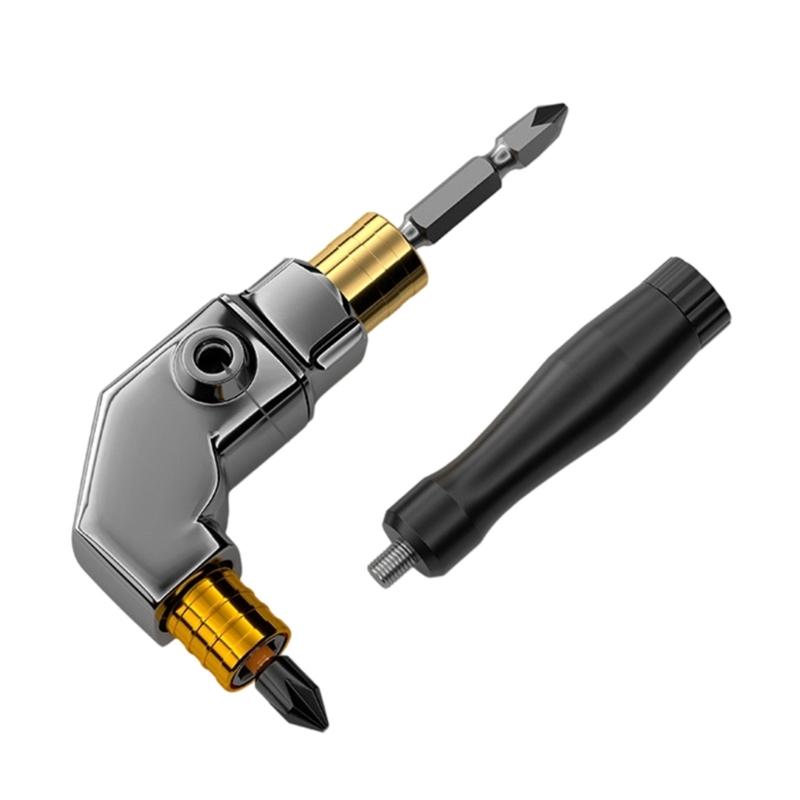 Efficient MultiFunctional Right Angles Drill Adapter Tool With Double Head Ergonomic Handle For Reduced Hand Fatigue