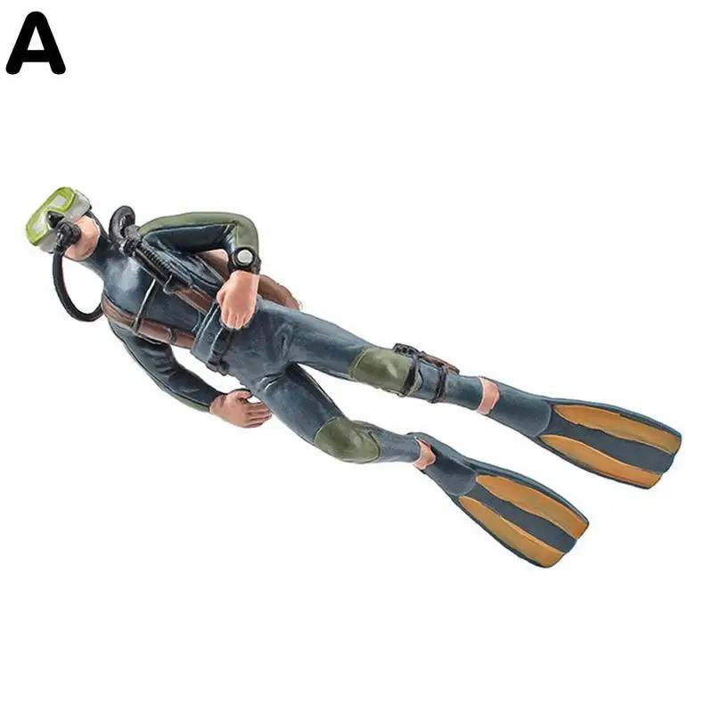 

Plastic Seabed Exploration Diver Doll Scene Decoration Toys Oceans Diver Miniature Action Toys Scene Model Figures J5H8
