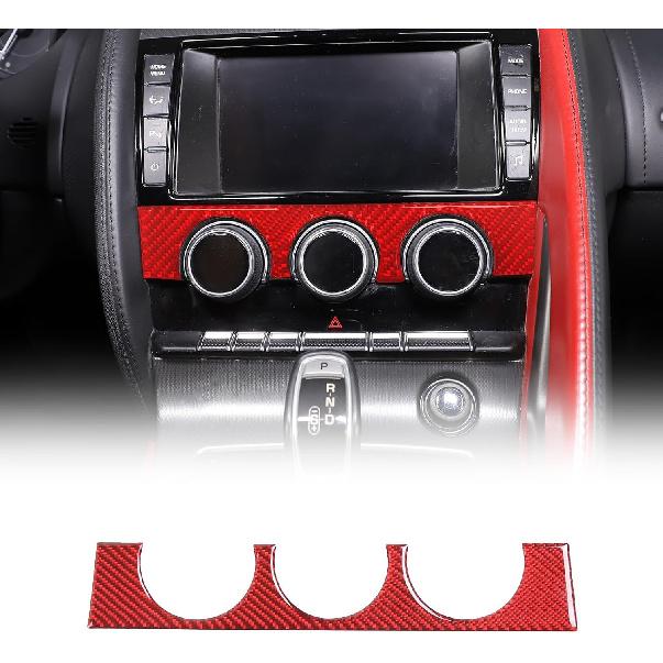Center Console Air Conditioning Switch Panel Frame Cover Trim Compatible with Jaguar F-TYPE 2013-2022, AC Button Panel Decor Cover Trim, Air