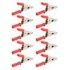 10 Pcs Crocodile Clip J.60047 20mm Opening Brass Battery Test Clamp for Electrical Testing