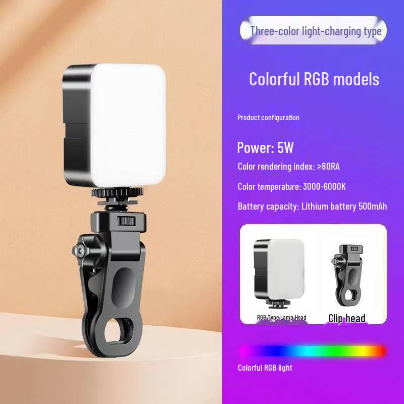 Portable RGB LED Fill Light for Mobile Photography & Live Streaming