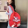 New Versatile Elementary School Backpack Women's Red Cute Cat Soft Girl Student Backpack Niche Star School Bag