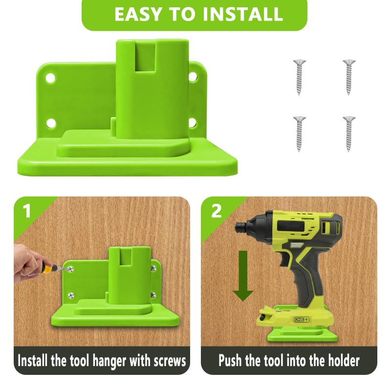 Wall Mount Battery And Tool Holder For 18V Lithium Battery Power Tool Drill Storage Hangers Shelf For P103 P107 P108