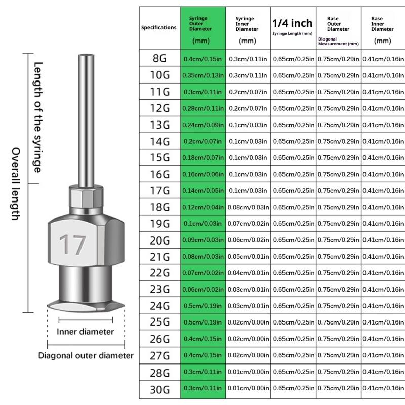 Stainless Steel Glues Nozzle For Automated Equipment Industrial 8G-30G Fluids Dispensing Machine Needle