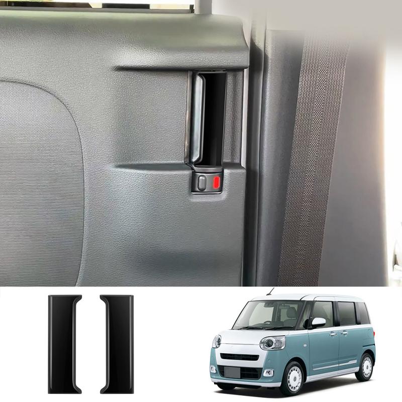 ABS black For Daihatsu MOVE CANBUS  interior  Accessories  inner handle bowl cover middle door handle switch button frame