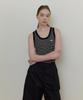 THE PENNY Stripe Sleeveless Knit - Black