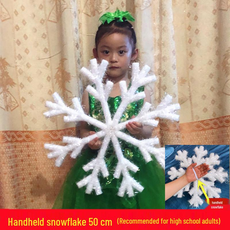 Handliche Schneeflocken-Requisiten für Kindertanzaufführungen und Schulveranstaltungen