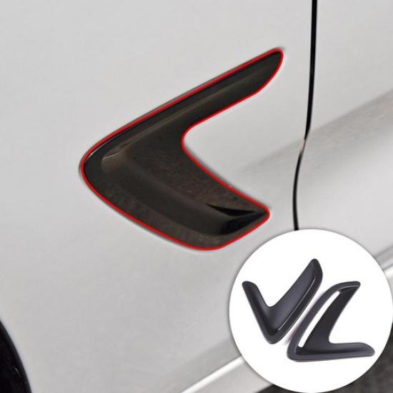 Matt Black Side Fender Air Vent Cover Trim For BMW 3 Series GT F30 2012-18