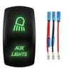 1 Pc Green 12V/24V Rocker Toggle Switch With Jump Wire for Car Boat Truck Marine Yacht Trailer Tractor Jeep YJ JK Vans SXS Battery Switches5