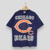 Vintage 90er Chicago Bears NFL Blaues T-Shirt XLarge Chicago Bears Football Aufgedrucktes Shirt Super Bowl Bears NFL Rundhals Chicago Trikot Größe XL