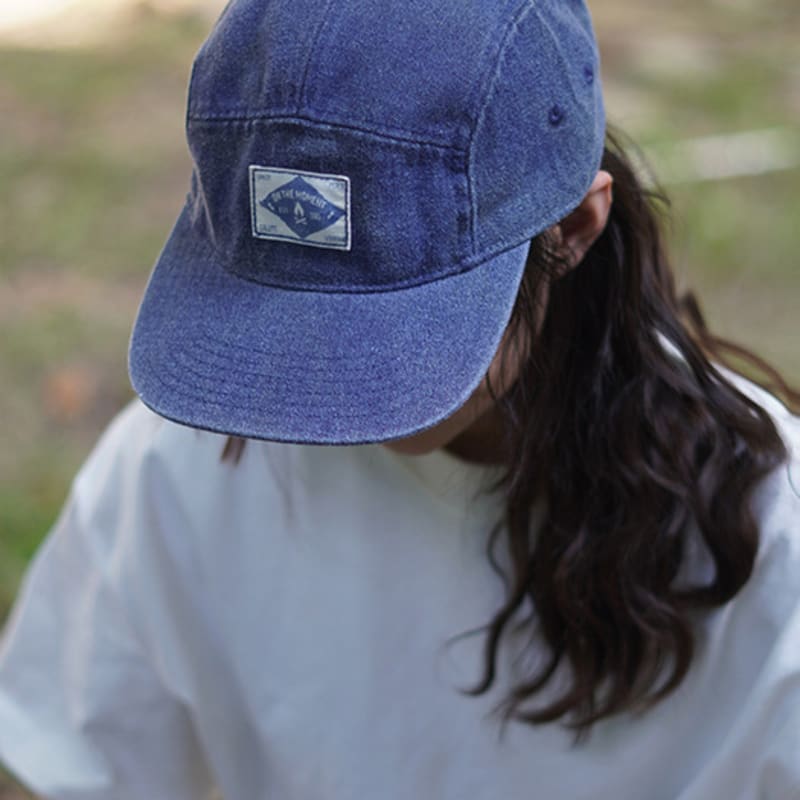 LOOKING4U On the Moment Outdoor Washed Denim Camp Cap C3 Navy