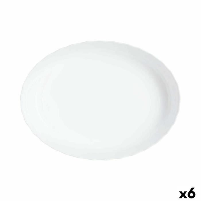 Plat À Gratin Luminarc Trianon Oblongue Blanc Verre 31 X 24 Cm (6 Unités)