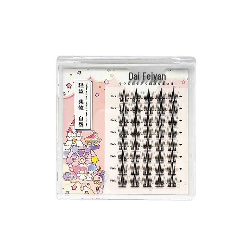 Mermaid Fishtail Fairy False Eyelashes - Natural Segmented Cluster by Little Devil