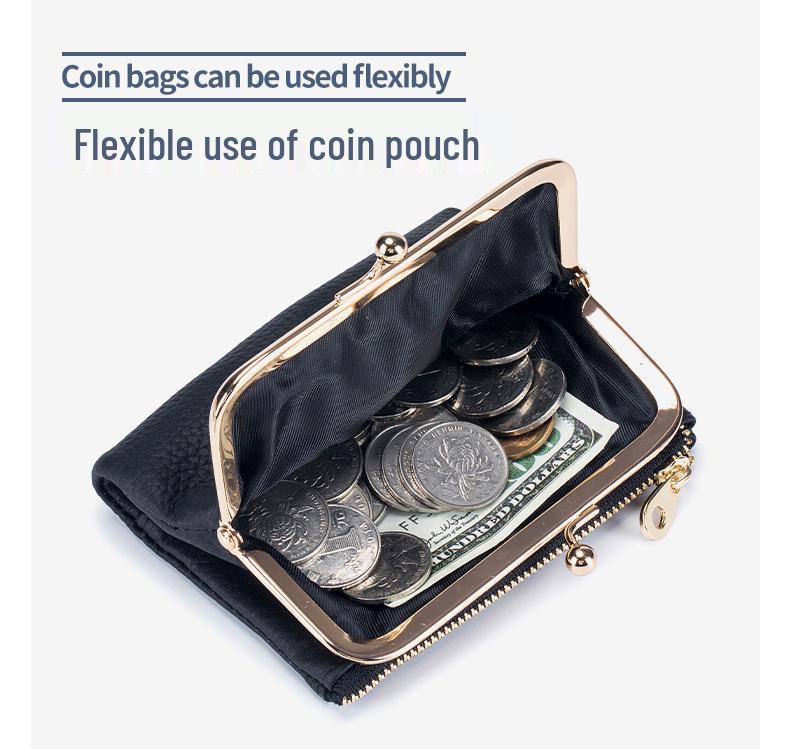 European & American Style Women's Genuine Leather Clutch Wallet - Multifunctional Coin Purse and Card Holder