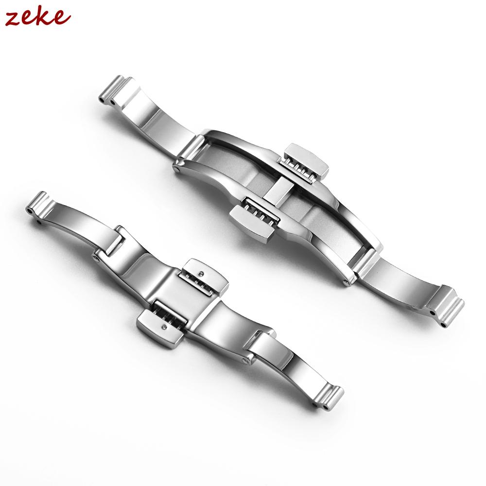Watch Accessories Double Push Automatic Butterfly Watchband Buckle for Tissot Steel Folding Clasp Metal Men Women Watch Button